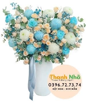 Hoa mừng tốt nghiệp – Luxury vase 14 – 1217