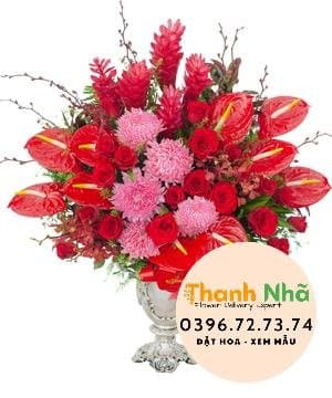 Hoa mừng tốt nghiệp – Luxury vase 8 – 1221