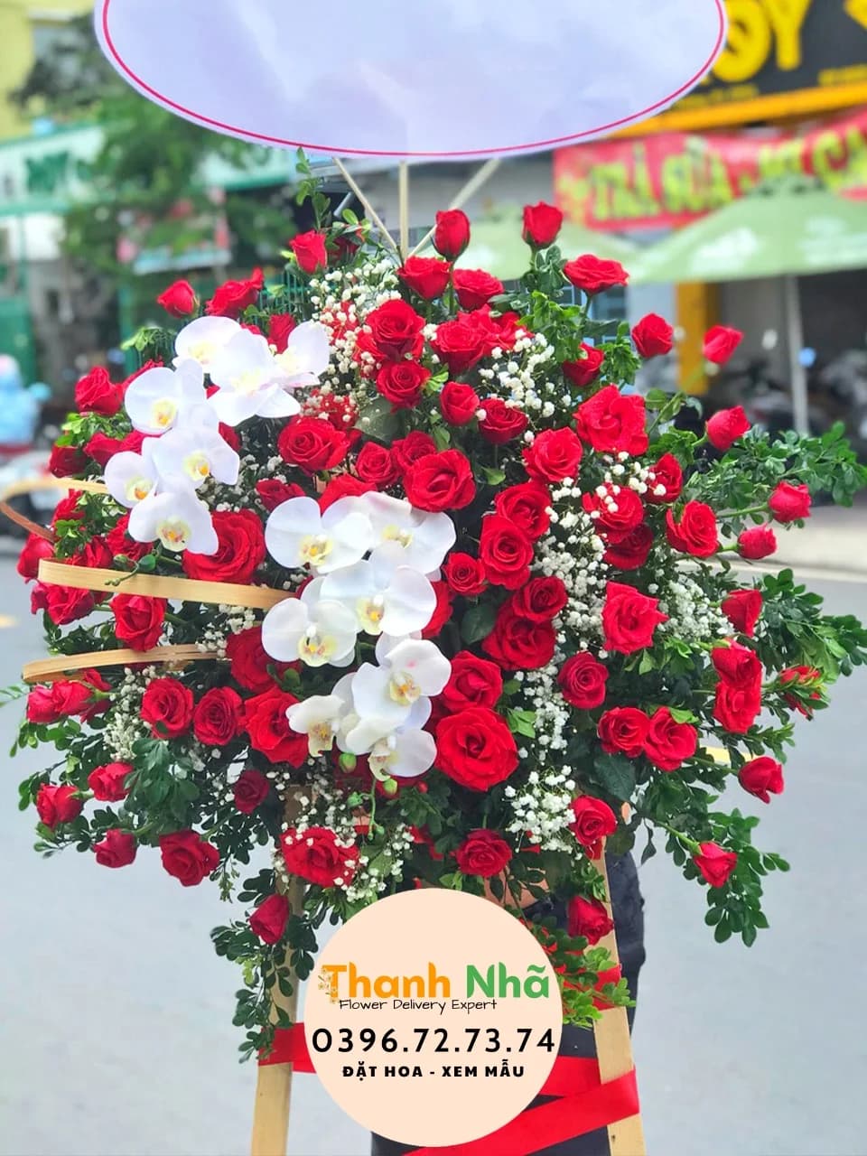 Hoa Khai Trương – Đồng Tiền Đỏ May Mắn – KT014