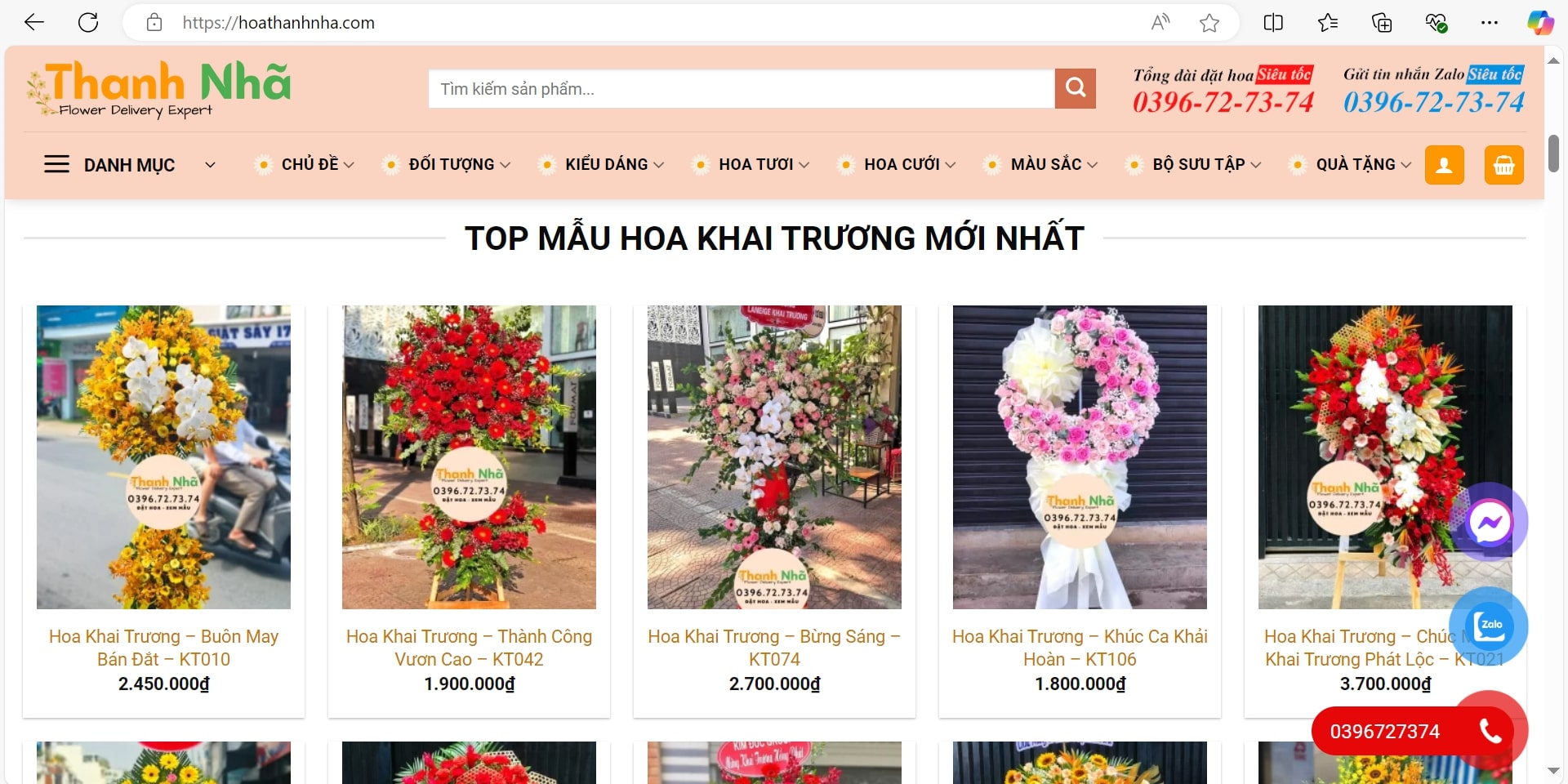 đặt hoa online tại quận 10 thanh nhã