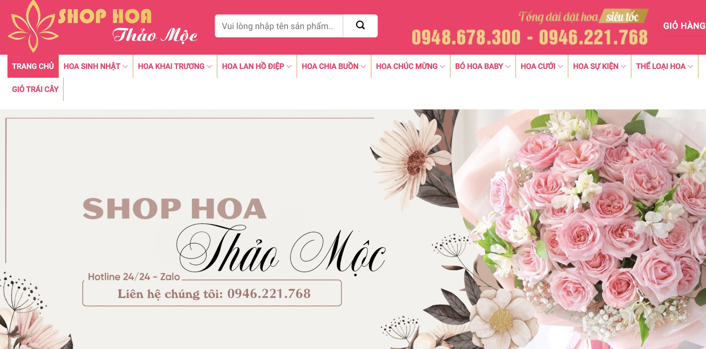 shop hoa tươi thảo mộc hoa